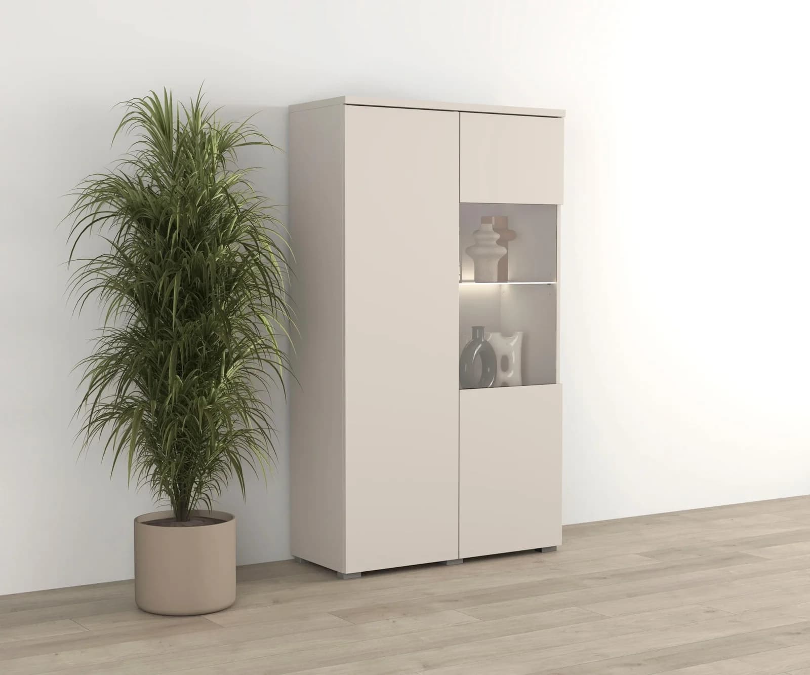 OTTO HOME Vitrine Modo Kaschmir Modern Grifflos