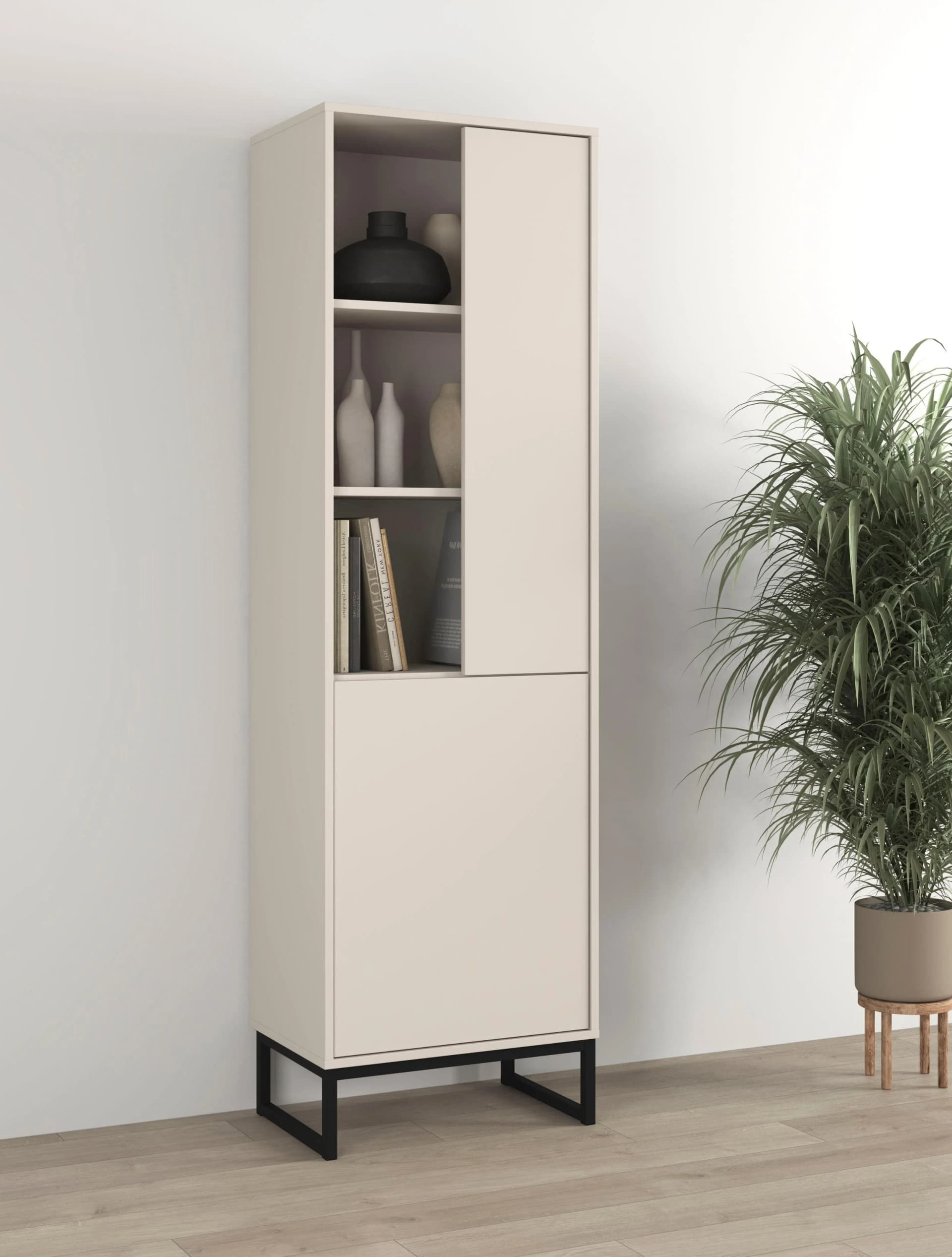 OTTO HOME Vitrine Loft Kaschmir Modern mit Push-to-open