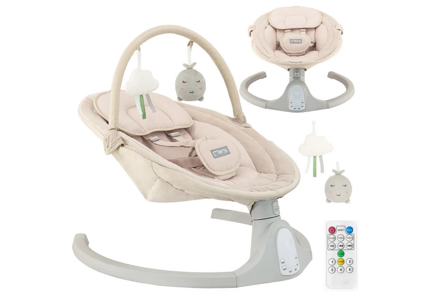 MoMi KENANI ONYX Elektrische Babywippe Sandfarben - Bild 3