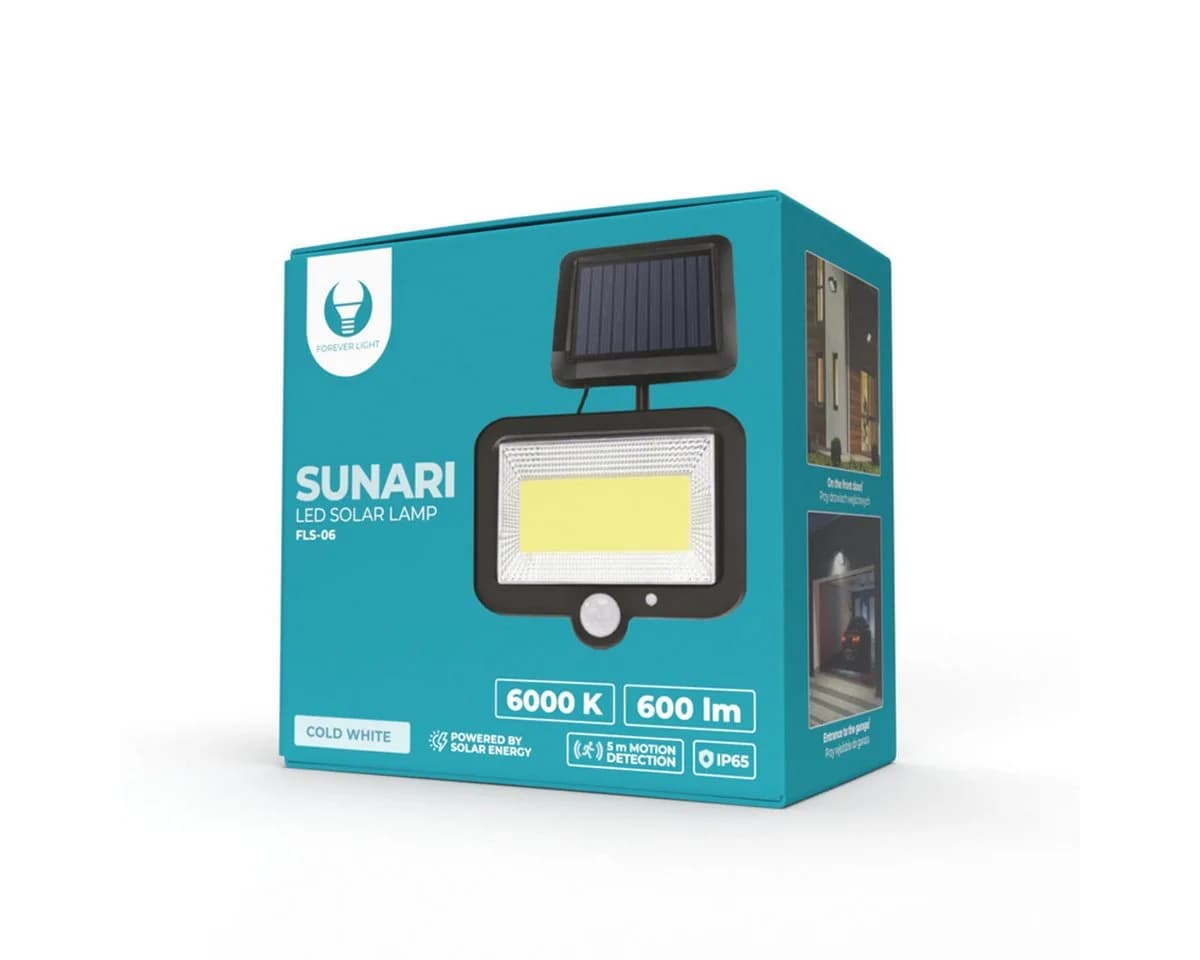 Forever Light Solar LED Wandleuchte SUNARI FLS-06 mit PIR Sensor Schwarz - Bild 4