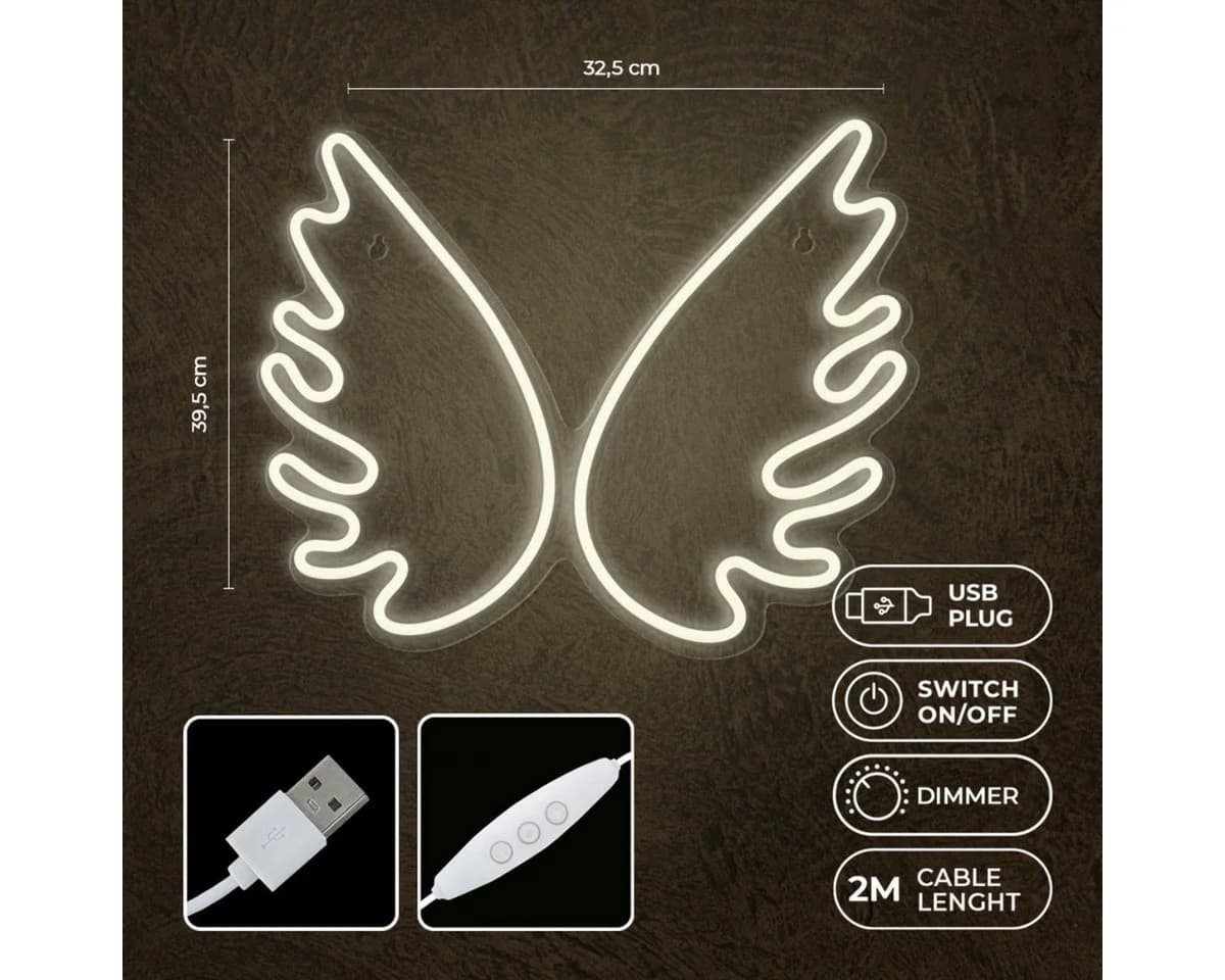 Forever Light Neon-LED-Leuchte Weiß Dimmbar USB - Bild 4