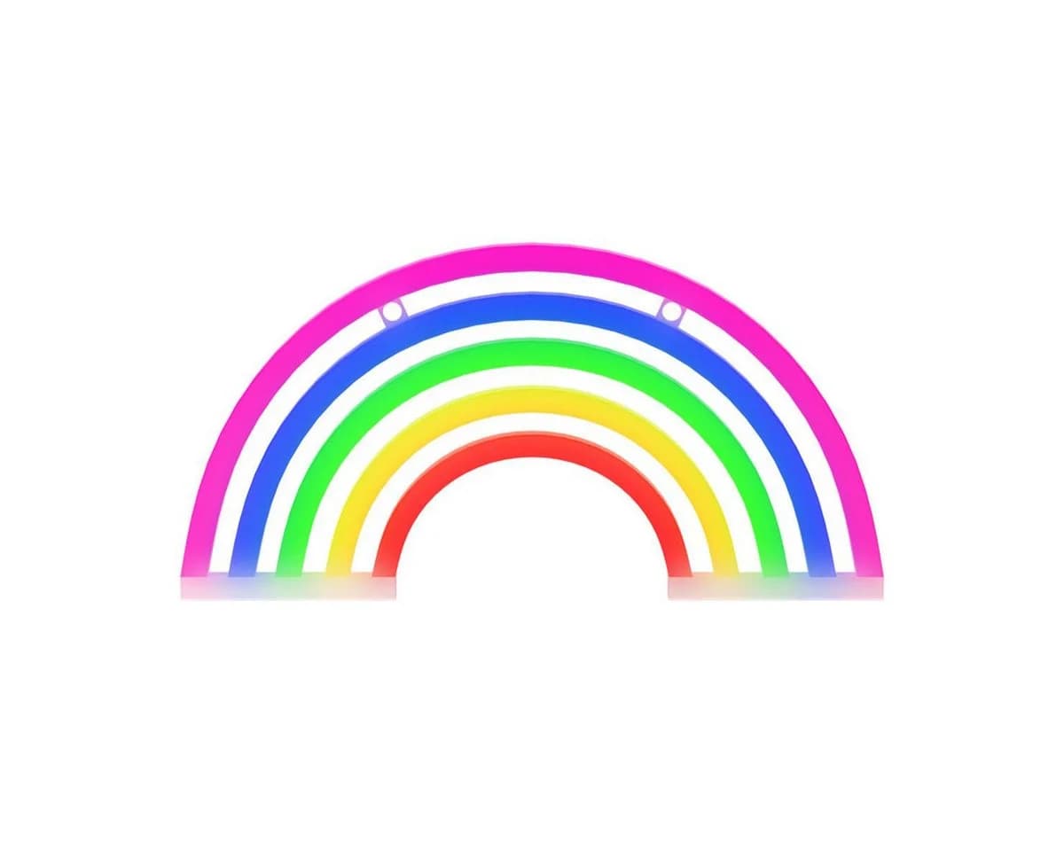Forever Light LED Dekolicht Neon Leuchte Regenbogen 5 Farben Dimmbar USB - Bild 2