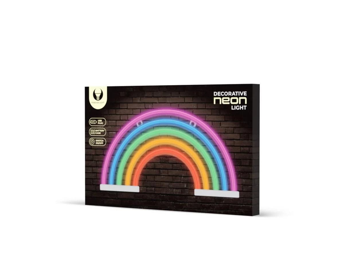 Forever Light LED Dekolicht Neon Leuchte Regenbogen 5 Farben Dimmbar USB - Bild 5