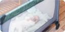MoMi Baby-Reisebett Belove 3-in-1 Grau mit Matratze & Rollen Bild 1