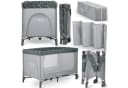 MoMi Baby-Reisebett Belove 3-in-1 Grau mit Matratze & Rollen Bild 2