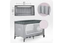 MoMi Baby-Reisebett Belove 3-in-1 Grau mit Matratze & Rollen Bild 3