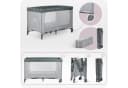 MoMi Baby-Reisebett Belove 3-in-1 Grau mit Matratze & Rollen Bild 4