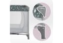 MoMi Baby-Reisebett Belove 3-in-1 Grau mit Matratze & Rollen Bild 5