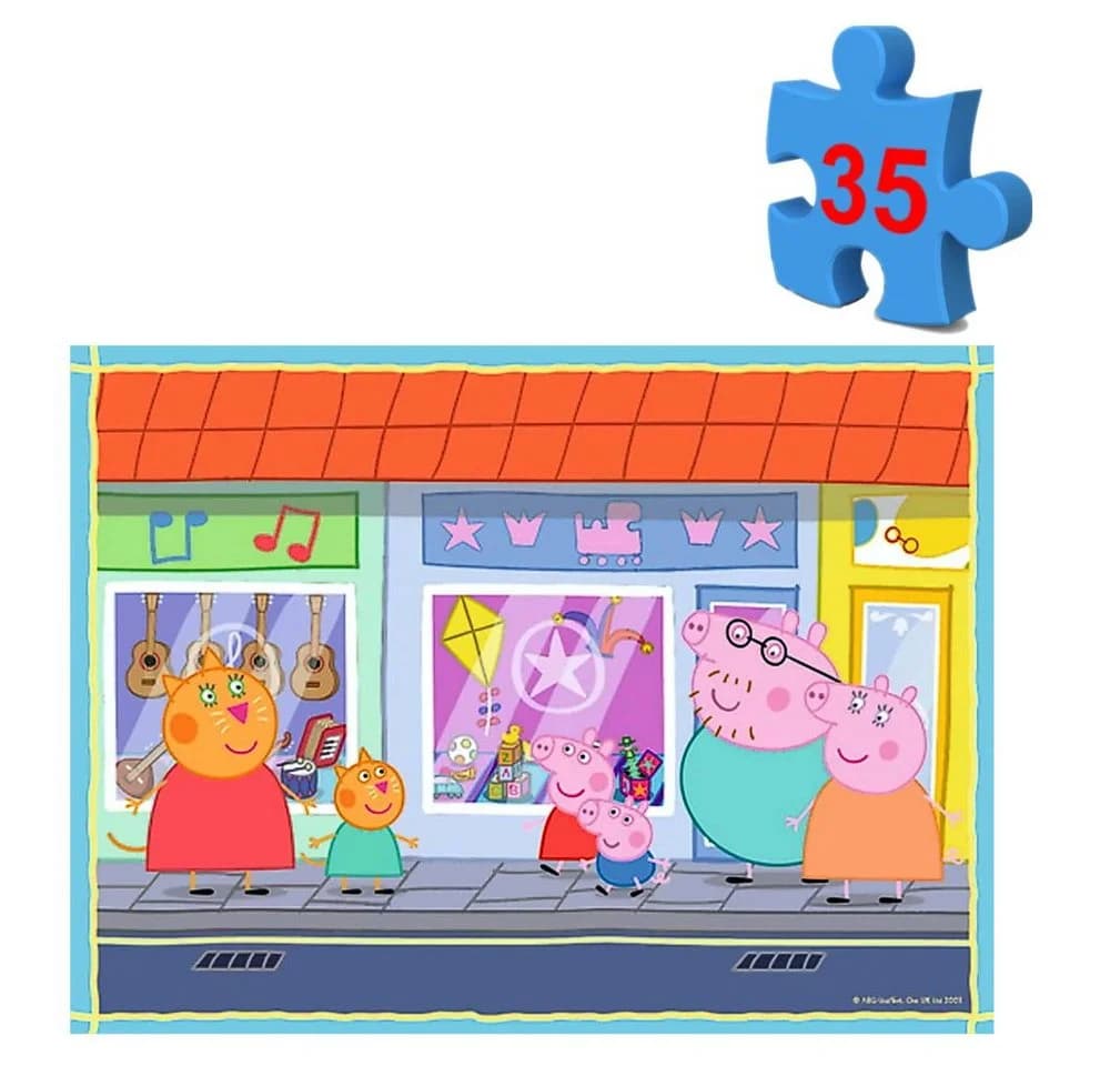 Peppa Pig Puzzle Memo und Puzzle Box 2 Puzzles 48 Puzzleteile