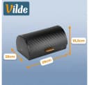 Vilde Brotkasten Schwarz mit Rollladen und Riffeloberfläche Bild 5