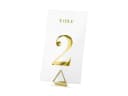 partydeco Tischnummern Set 1-20 Transparent Gold Acryl Bild 3
