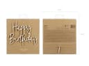 partydeco Tortenstecker Happy Birthday Holz 16,5cm Natur Bild 3