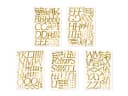 partydeco Sticker Buchstaben Aufkleber 5 Bögen Gold 143 Buchstaben Bild 3