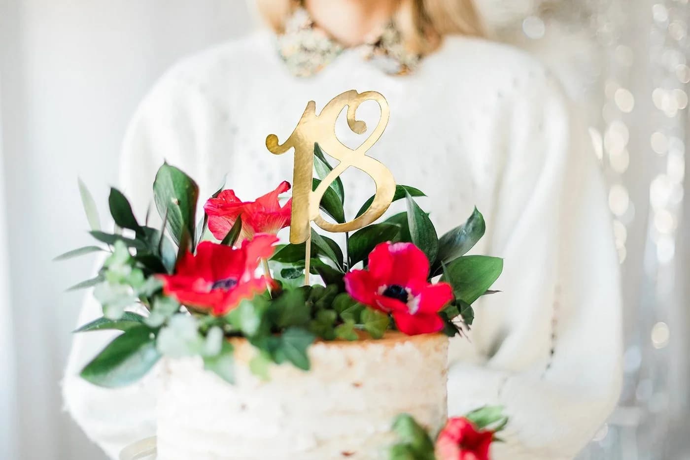 partydeco Tortenstecker Cake Topper 18 gold