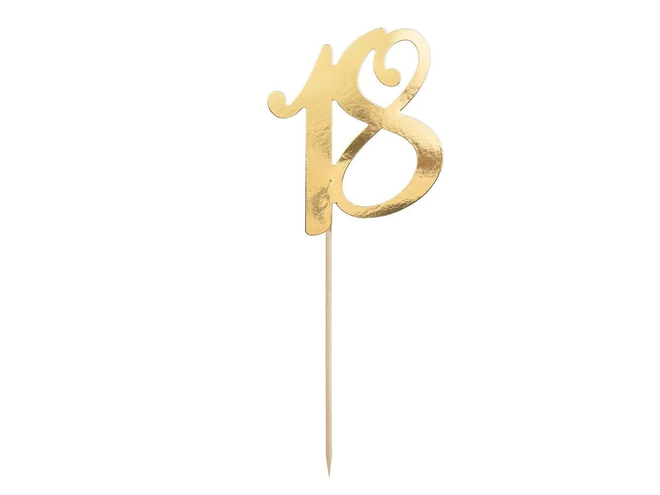 partydeco Tortenstecker Cake Topper 18 gold - Bild 2