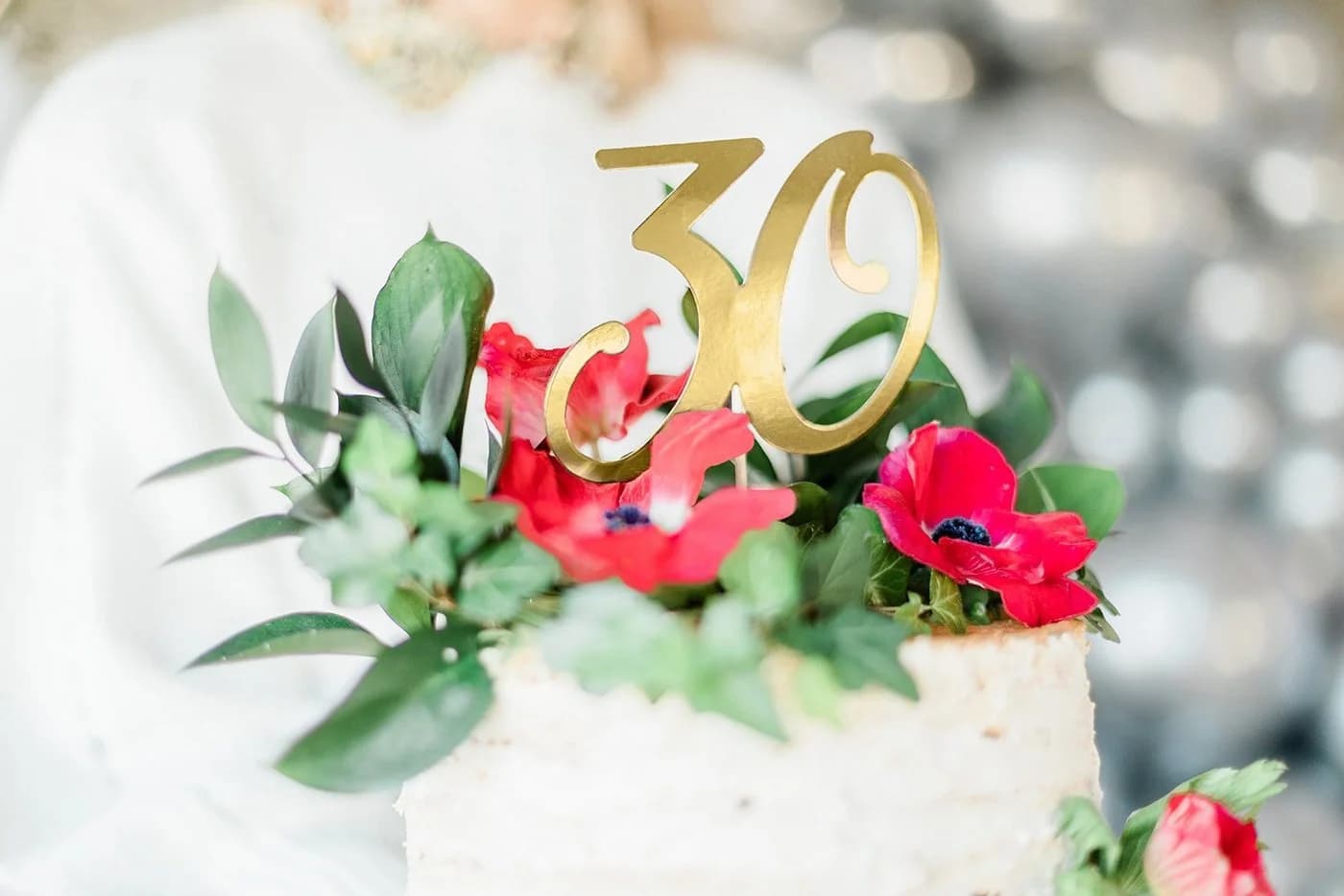 partydeco Tortenstecker Cake Topper 30 gold 20,5cm