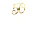 partydeco Tortenstecker Cake Topper 50 gold 20,5cm Bild 2