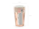 partydeco Pappbecher She said yes! 220ml roségold 6er Set Bild 4