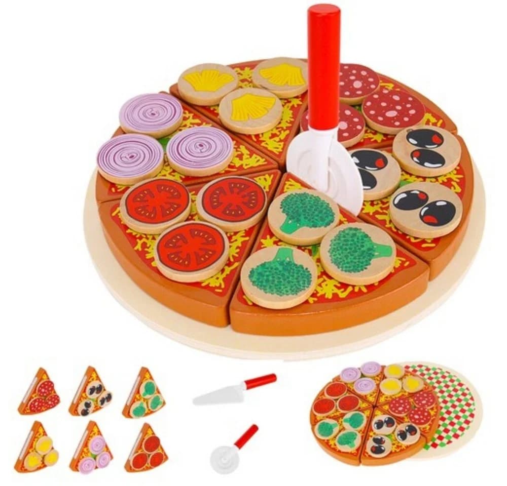 ISO TRADE Holzpizza Lernspielzeug mit Klettverschluss - Bild 2