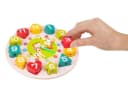 KRUZZEL Lernuhr Holzspielzeug Bunt mit Steinen und Einfädler Bild 1