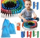 KRUZZEL Holzdominosteine Kinderspielsteine 1080 St. Bunt Bild 2