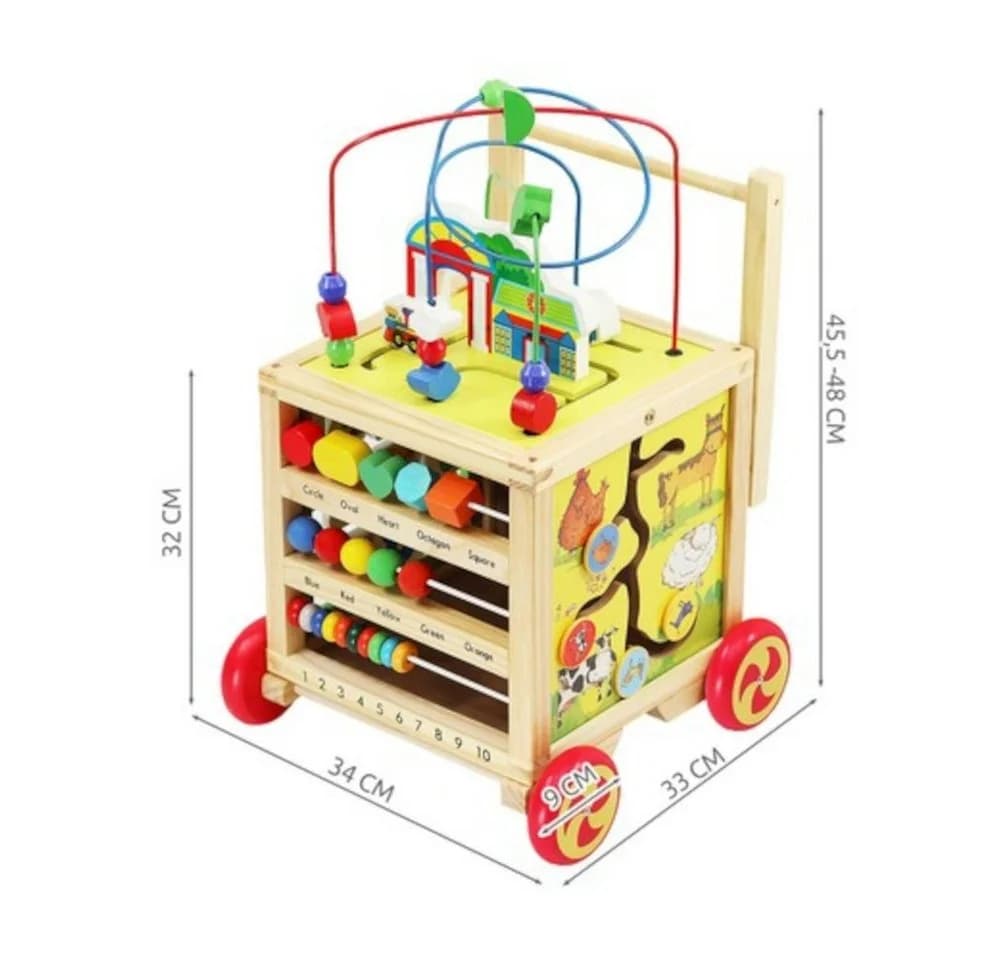 ISO TRADE Lernspielzeug Holzschieber Lernwürfel Bunt - Bild 5