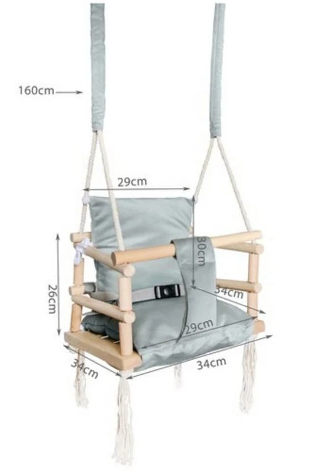 KRUZZEL Babyschaukel Grau Cleanaboo Skandinavisch - Bild 3