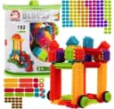 KRUZZEL Bauklötze Steckspielzeug 192 Teile Bunt Igel-Design Bild 2