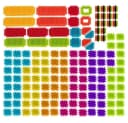 KRUZZEL Bauklötze Steckspielzeug 192 Teile Bunt Igel-Design Bild 3