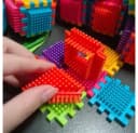 KRUZZEL Bauklötze Steckspielzeug 192 Teile Bunt Igel-Design Bild 5