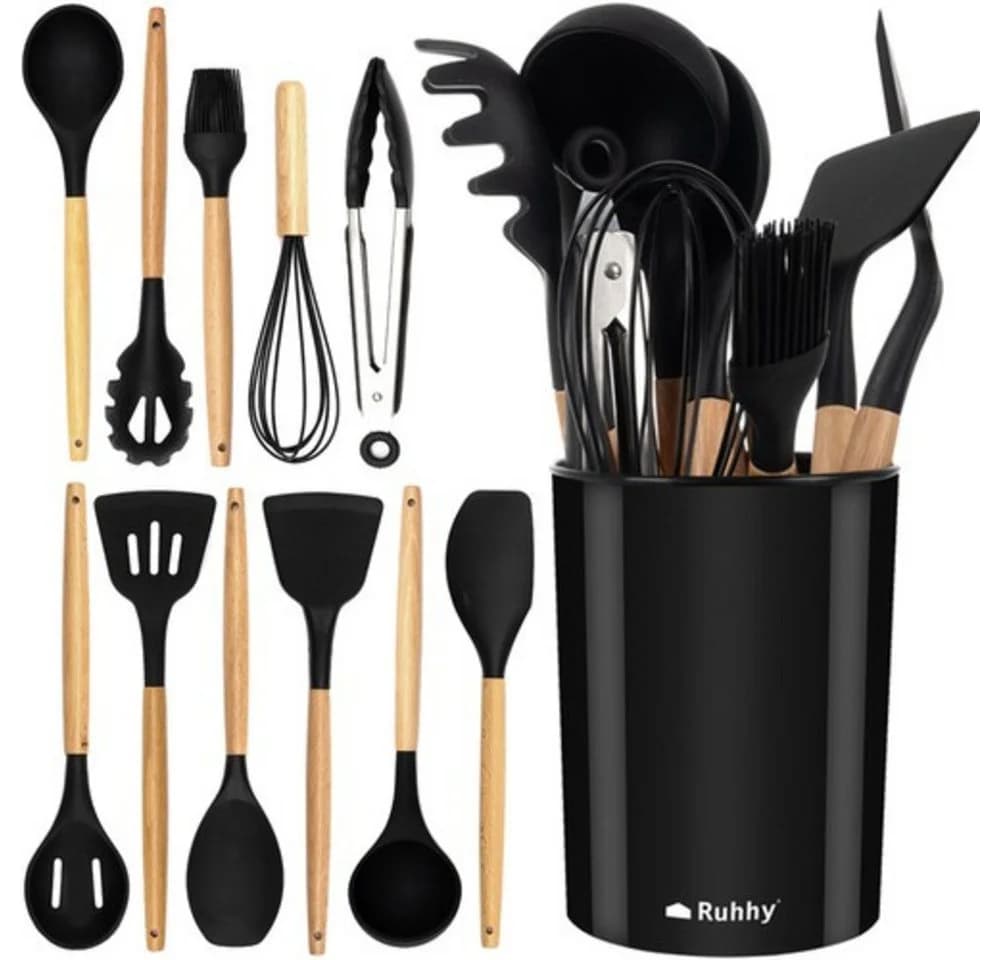 Ruhhy Küchenorganizer-Set 12-tlg. Hitzebeständig bis 230 Grad - Bild 2