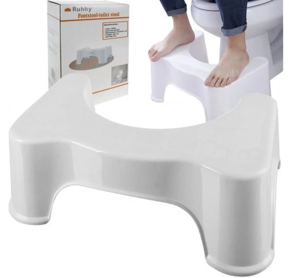 Ruhhy Toiletten-Fußhocker Weiß Polypropylen - Bild 2