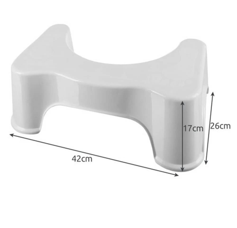 Ruhhy Toiletten-Fußhocker Weiß Polypropylen - Bild 5