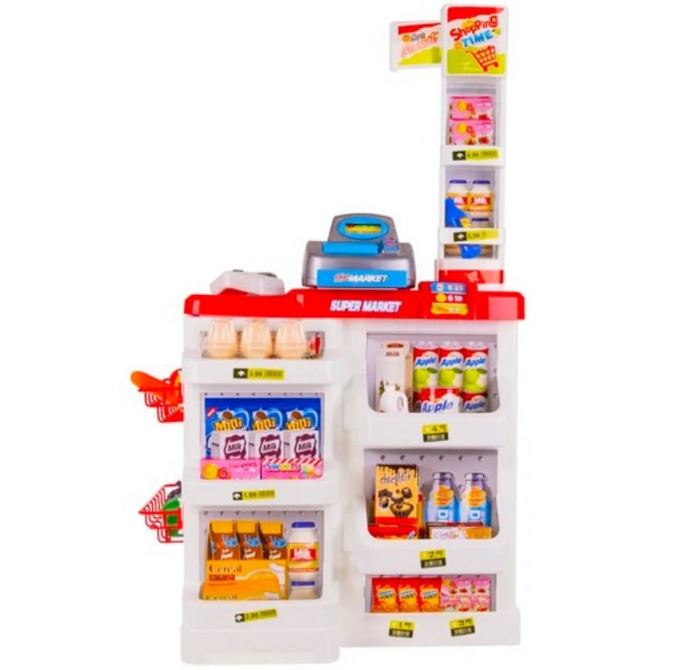 ISO TRADE Spielzeugsupermarkt Spar-Set mit Kasse, Scanner und Einkaufswagen Bunt - Bild 3
