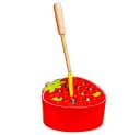 KRUZZEL Lernspielzeug Holzspiel Erdbeere Kinder Bunt Motorikspiel Würmer angeln Bild 1
