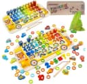 KRUZZEL Steckpuzzle Holzpuzzle 6-in-1 Sortierer Bunt 94 Teile Bild 2
