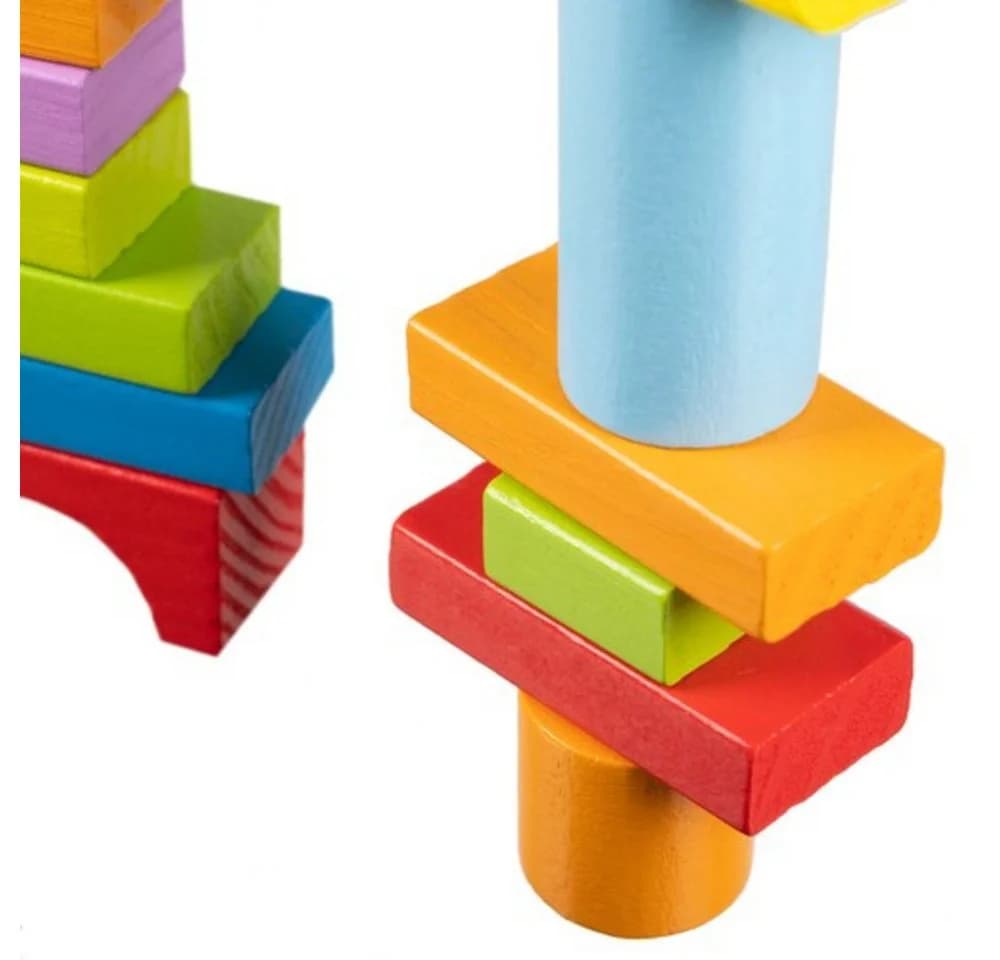 KRUZZEL Kinder Holzklötze City 100 St. Bunt - Bild 3