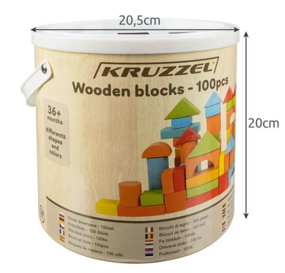 KRUZZEL Kinder Holzklötze City 100 St. Bunt - Bild 5