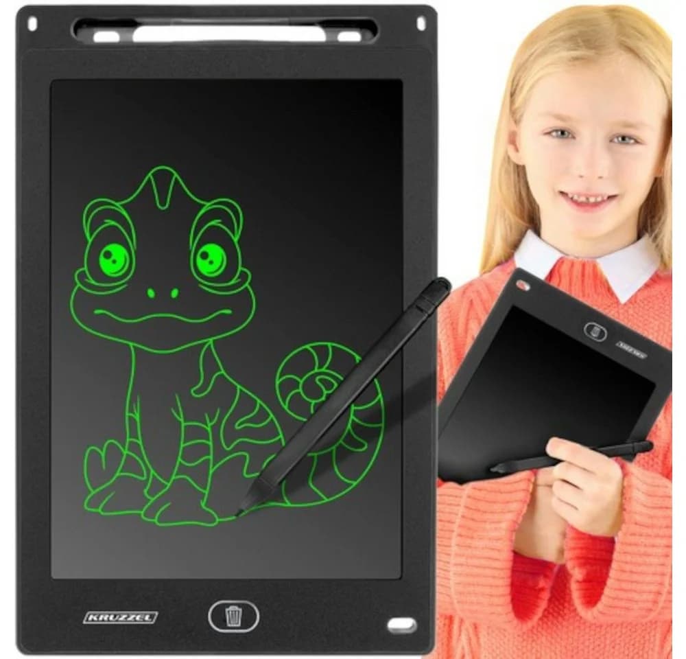 ISO TRADE 12 Zoll LCD Schreibtablett Schwarz mit Stift - Bild 2