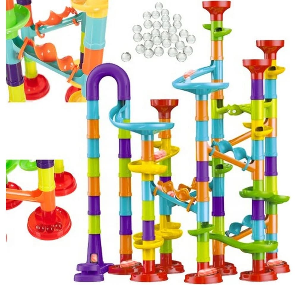 KRUZZEL Kugelbahn 3D Bausatz 113 Teile 30 Bälle Bunt - Bild 2