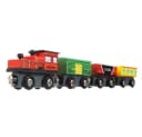 KRUZZEL Spielzeug-Eisenbahn Holzeisenbahn Magnetzug Lokomotive Set 12-tlg. Bunt Bild 1