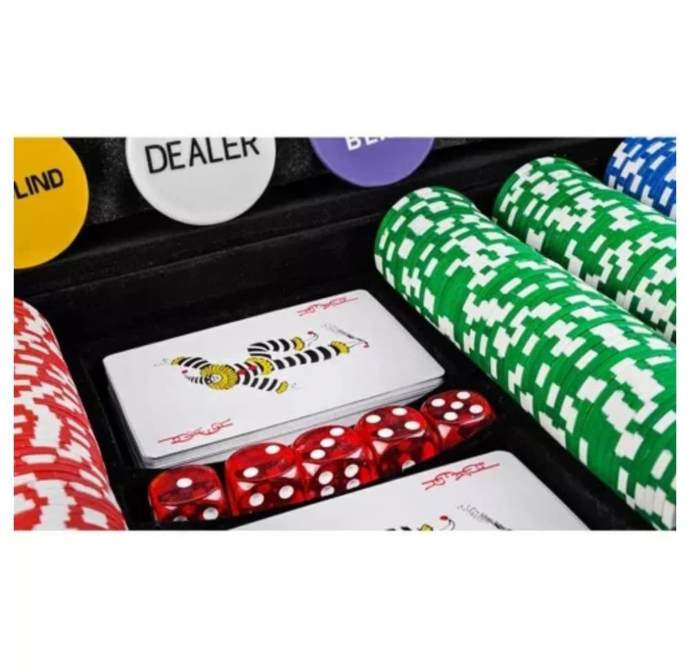 MALATEC Pokerkoffer Set 500 Chips Bunt Texas Hold'em - Bild 3