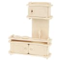 KRUZZEL Puppenhausmöbel 34-tlg. Holz Möbel Set Küche Bad Bild 5