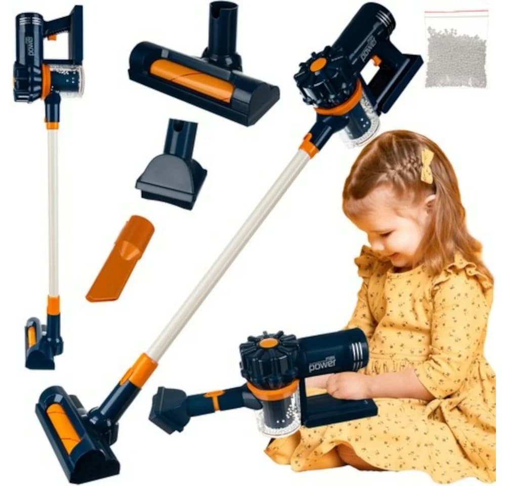 ISO TRADE 2-in-1 Kinderstaubsauger mit 3 austauschbaren Aufsätzen - Bild 2