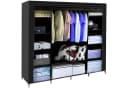 Ruhhy Stoffschrank XXL mit Regalen und Kleiderstange Schwarz Bild 2