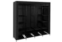Ruhhy Stoffschrank XXL mit Regalen und Kleiderstange Schwarz Bild 4