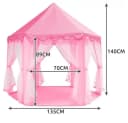 KRUZZEL Spielzelt Prinzessinnenschloss Rosa Sechseckig Bild 5