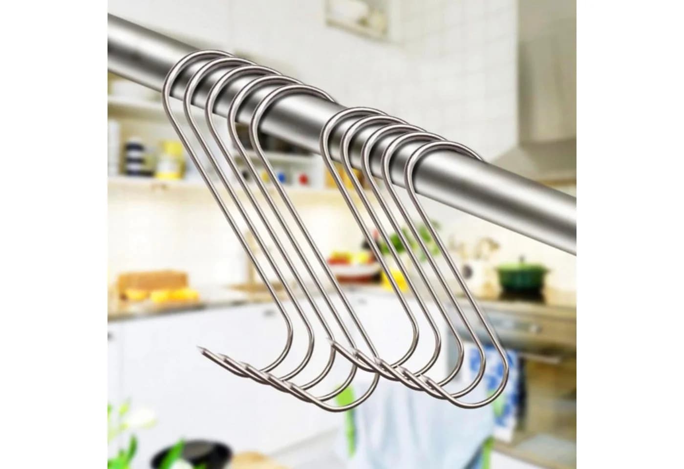 Kaminer S-Haken Set 15-tlg. Edelstahl Fleischhaken 15cm bis 15kg - Bild 3
