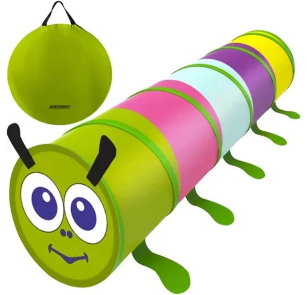 KRUZZEL Spielzelt Kinderzelt Raupe Krabbeltunnel Bunt Pop-up - Bild 2