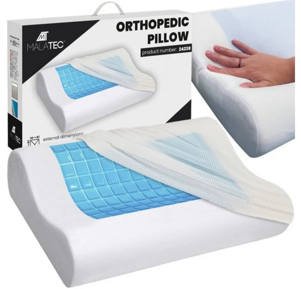 MALATEC Gesundheitskissen Orthopädisches Kissen Memory-Schaum Kühlendes Gel - Bild 2